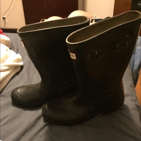 Hunter Shoes - Hunter Rain Boots. Black matte size 8