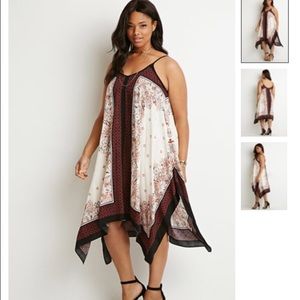 forever 21+ paisley pink trapeze dress