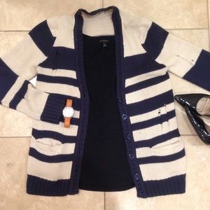 Navy striped oversized cardigan ⚓️