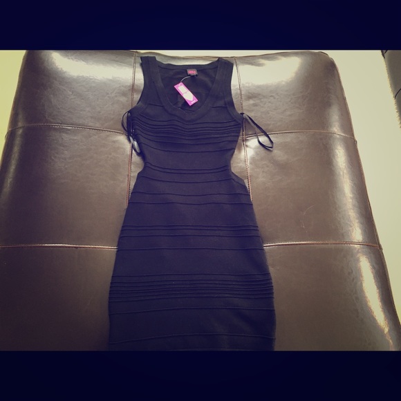 Black BeBe Bandage Dress w/Lower Back Cutout