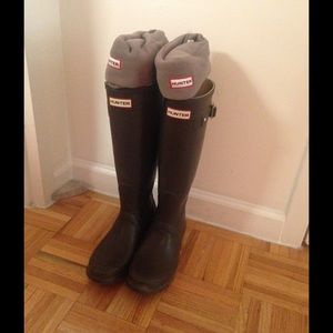Original Tall Hunter Boots, Brown Size 7