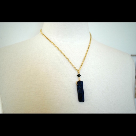 🆕 Stone pendant necklace - Blue
