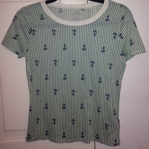 Striped anchor shirt from urban outfitters