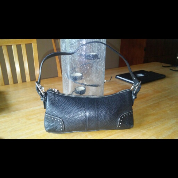 Authentic vintage leather Coach black bag