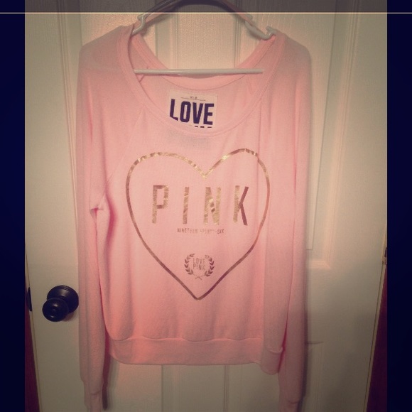 Victoria's Secret PINK Oversized Sweater Pink Gold