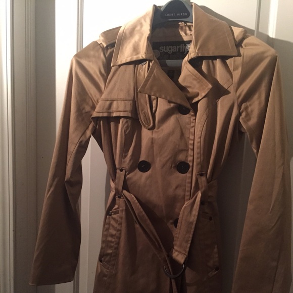 Khaki trench coat