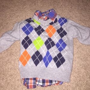 Bundle Children's Place sweater and shirt 6-9mos