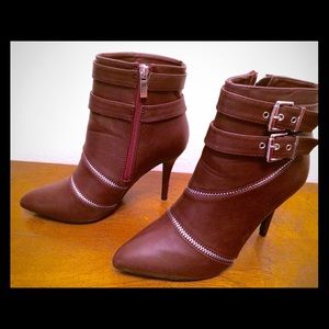 high heeled booties