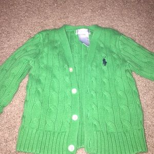 Green Polo Ralph Lauren cardigan