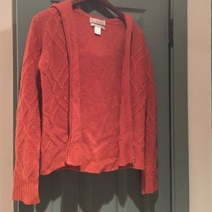 100% cashmere zip-up hoodie