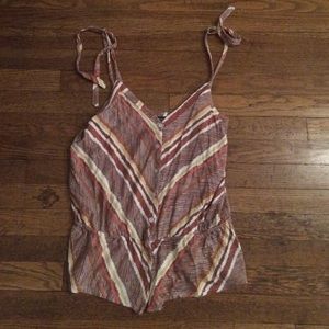 Ella Moss patterned tank with slight cinch waist
