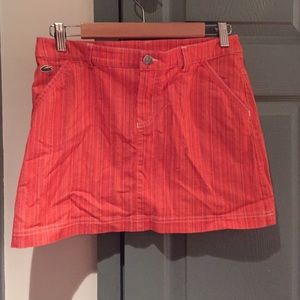 Orange with stripes Lacoste skirt