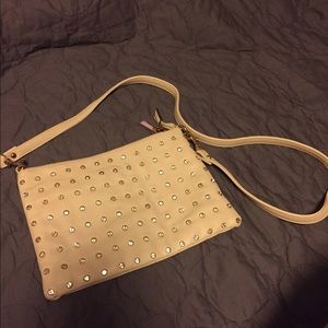 Charming Charlie's cream studded purse