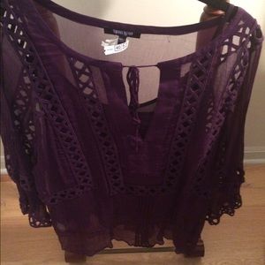Plum Chiffon Blouse