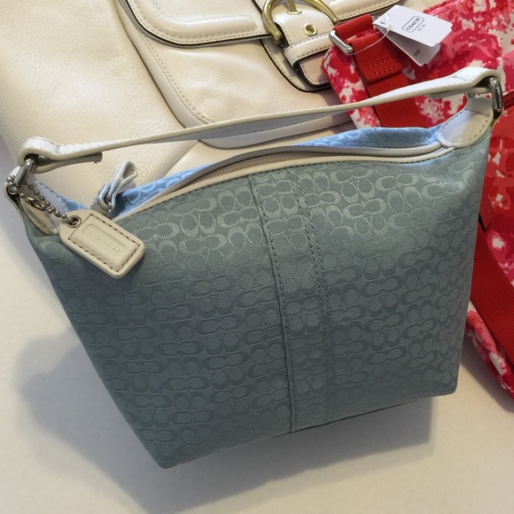 💰SOLD Coach New Light Blue Signature C Baguette