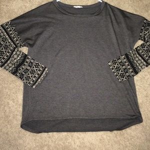 Black and grey sweater