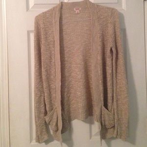Light Tan-Colored Knitted Cardigan