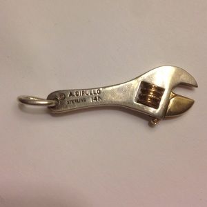 Aldo Cipullo 14K Sterling Silver Wrench Pendant