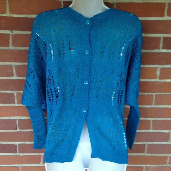 NWT Blue Knit Sweater Top Size S - Picture 3 of 4