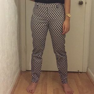 Black and light pink pants
