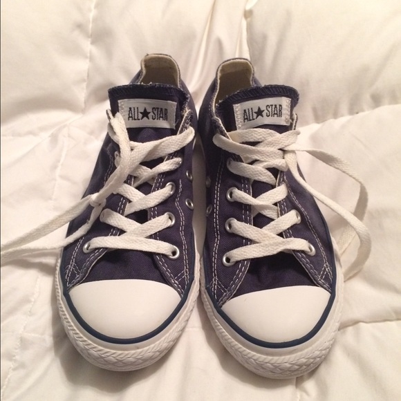 blue low-top converse. Kids 3 but fits a women's 6