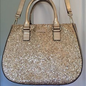 Kate Spade Sylvie Belmont Street Gold Glitter HTF