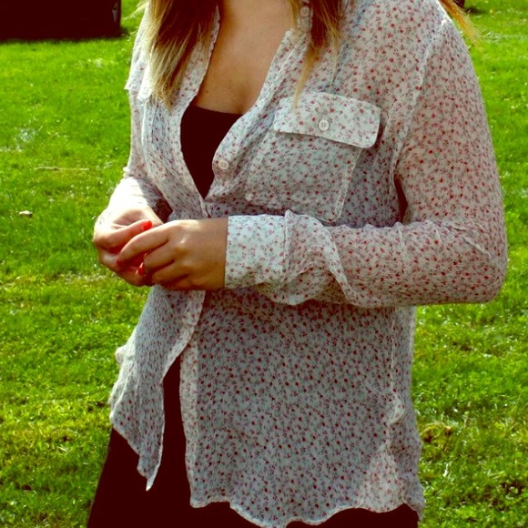 Jack Wills sheer floral blouse!