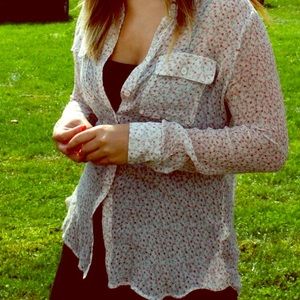 Jack Wills sheer floral blouse!