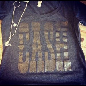 Cheekys Cash Black on Black scoop tee