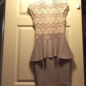 Formal Tan lace dress!