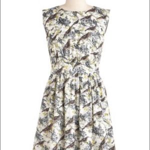 Modcloth Bird Print Dress