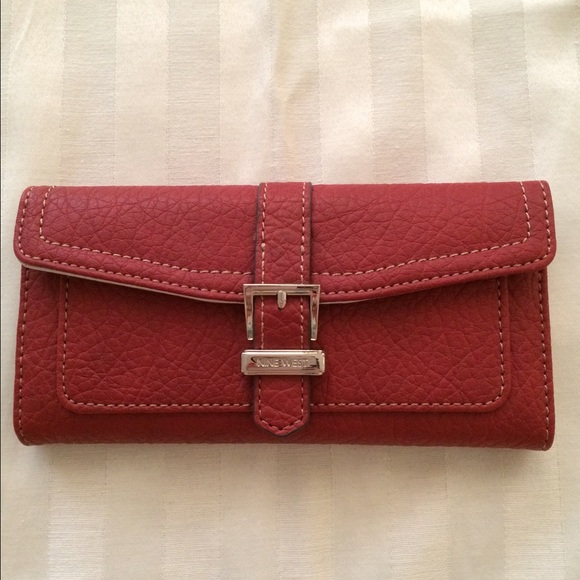 Red multifunctional Nine West wallet