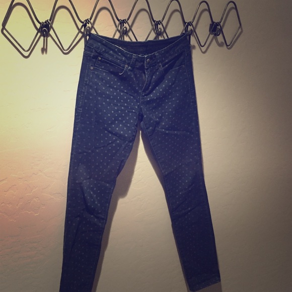 Polka dot denim