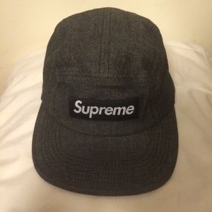 Supreme Denim Croc Strap Camp Cap Black
