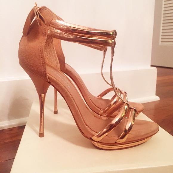 Topshop Shoes - Topshop Rose Gold stilettos