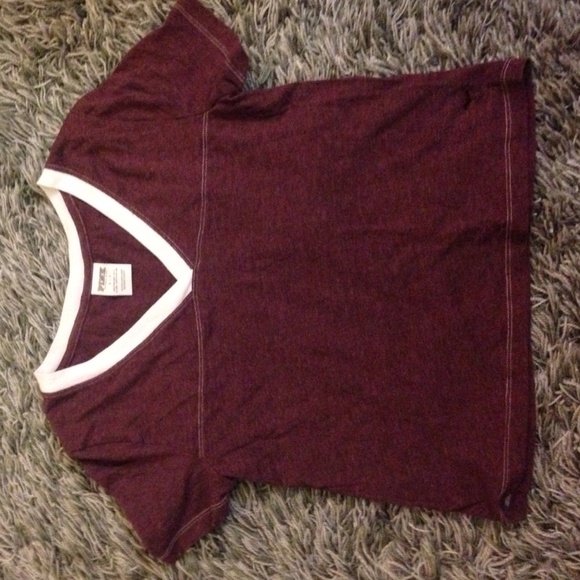 Maroon cropped top from pink