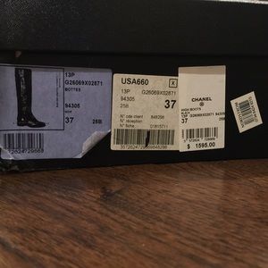 Chanel High Boots In Black Size 37