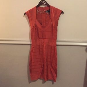 Orange French connection cocktail dress