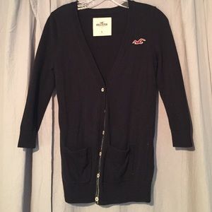 Navy hollister cardigan