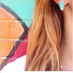 Kendra Scott Skylette gold studs turquoise