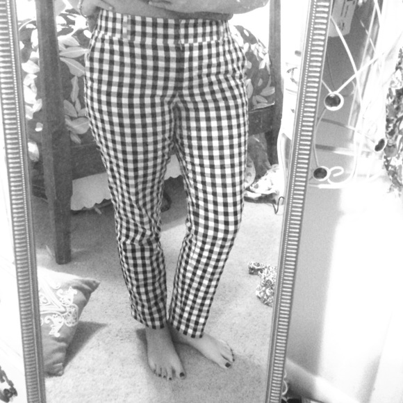 Gingham black and white pants - Picture 1 of 4