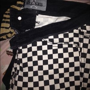 Half checkered jeans