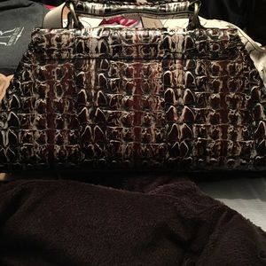 Alligator skin handbag