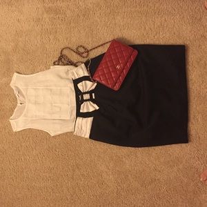 Tux like skirt - black and white