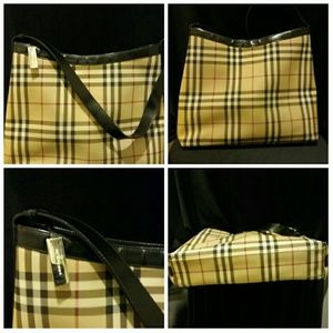 Authentic Vintage Nova Check Tote Bag  Like New