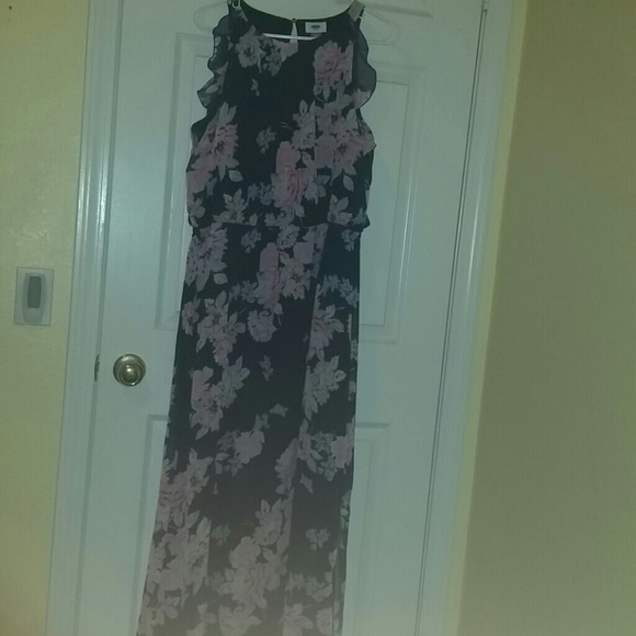 Long floral print dress
