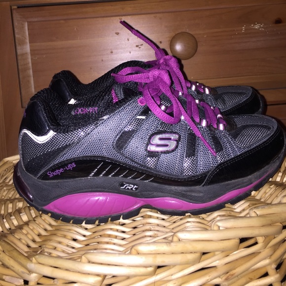 Black and Pink Shape-Ups by Skechers Size 5
