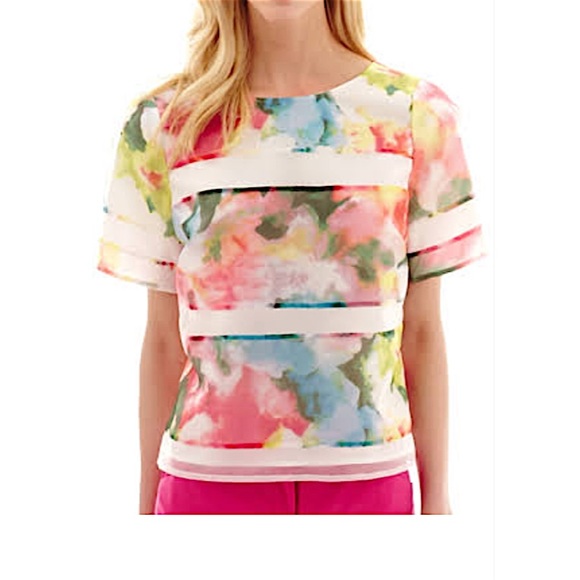 Worthington Tops - ❤️✨ Organza multi-colored blouse ✨
