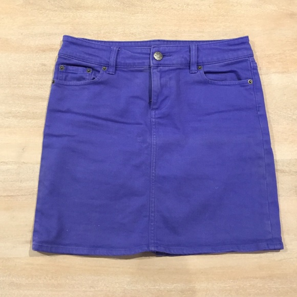 Jcrew purple denim skirt