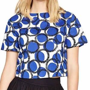 Kate Spade Stamped Dots crop top